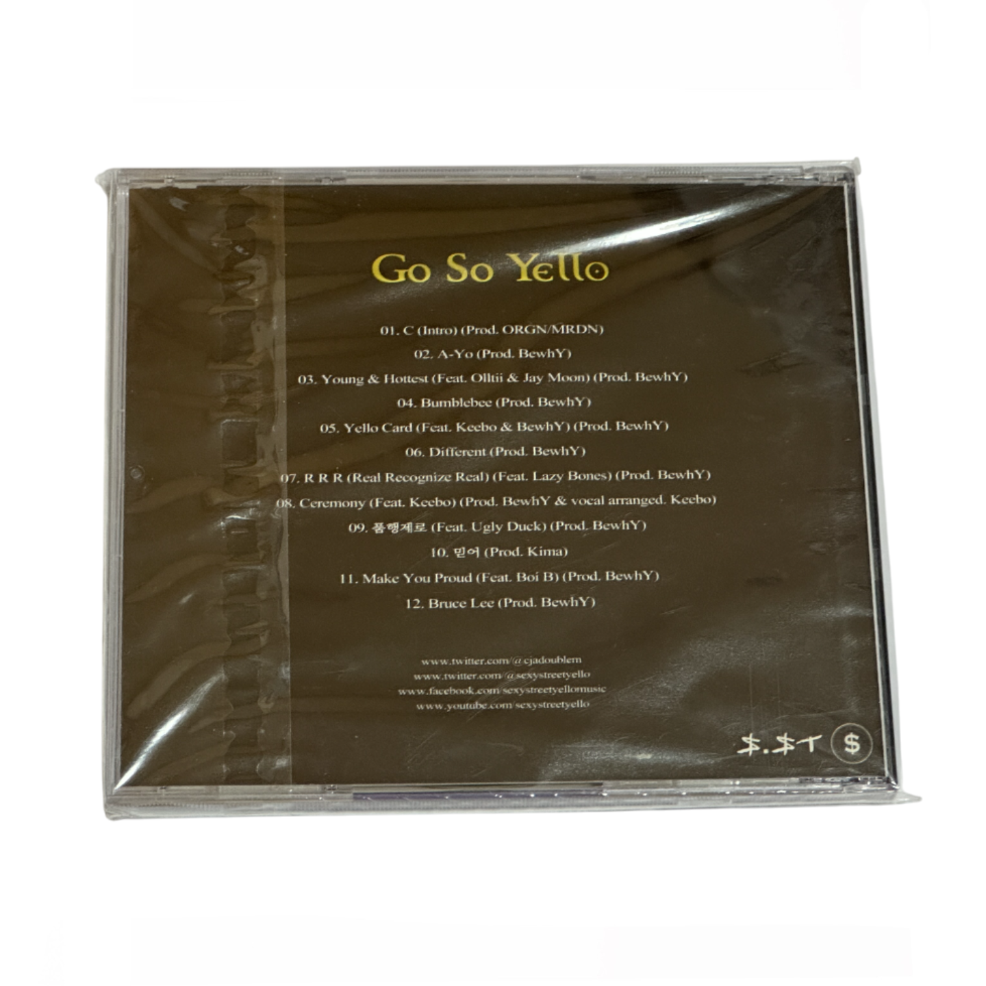 Go So Yello · CD 뒷면