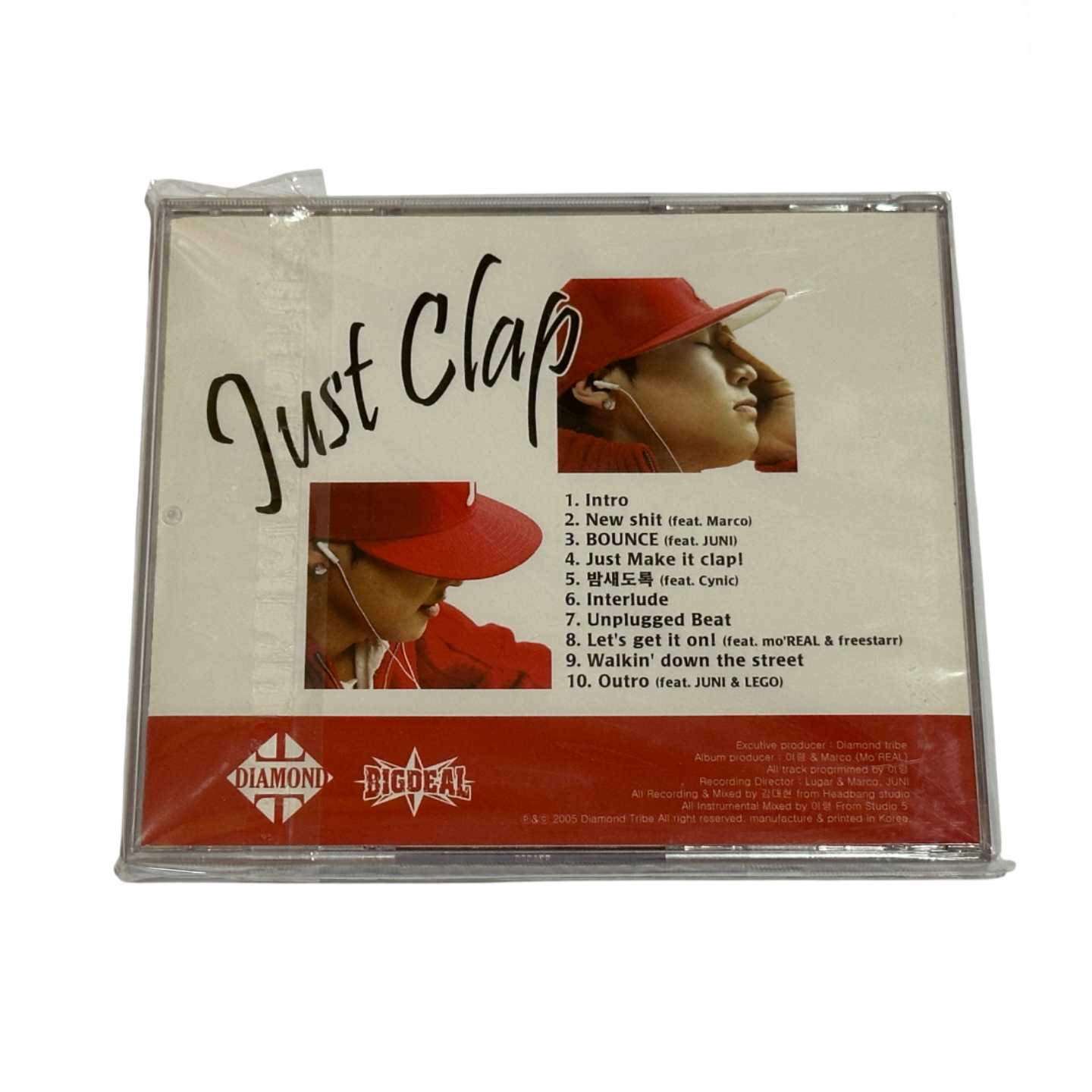 Just Clap CD 뒷면